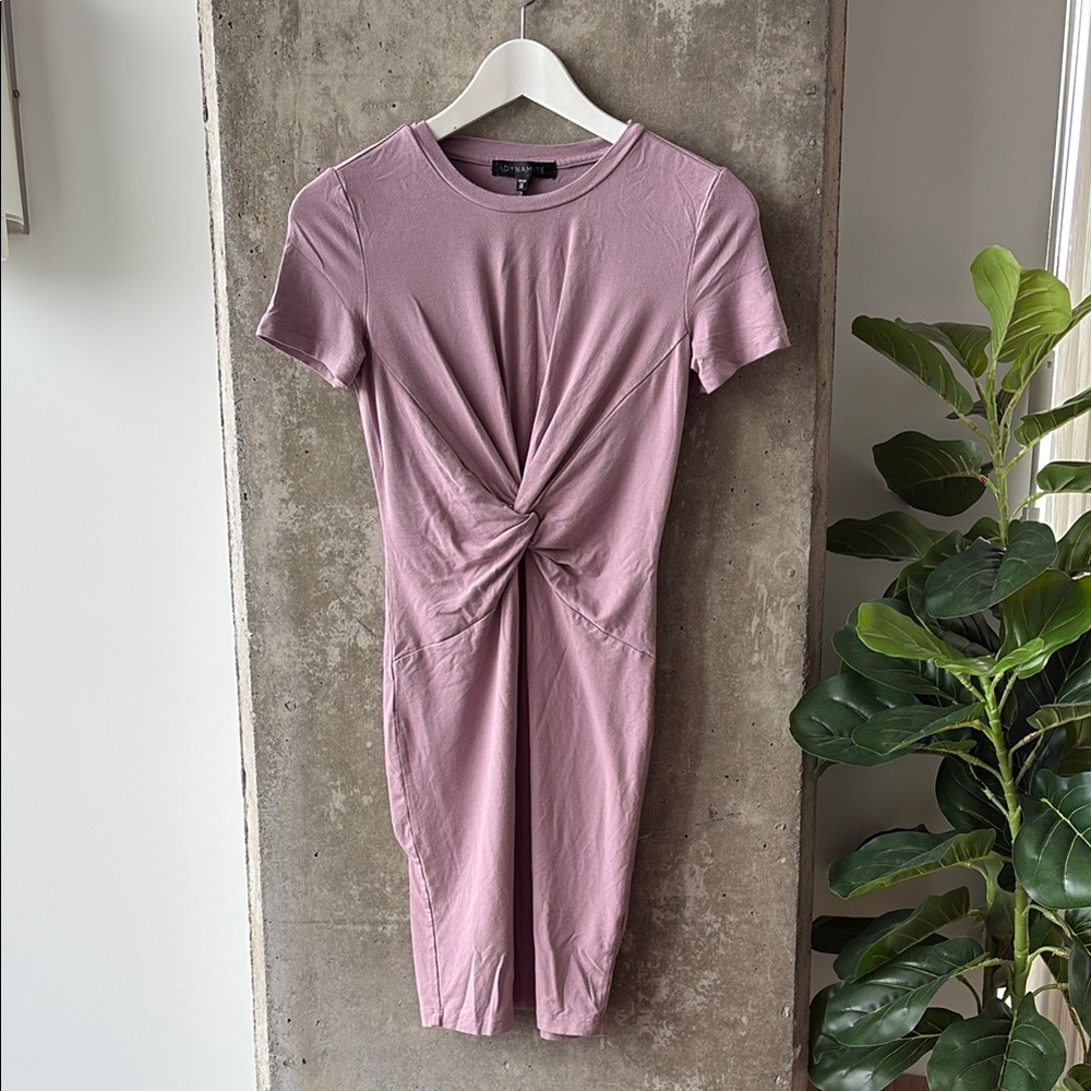 Twist-Front T-Shirt Dress